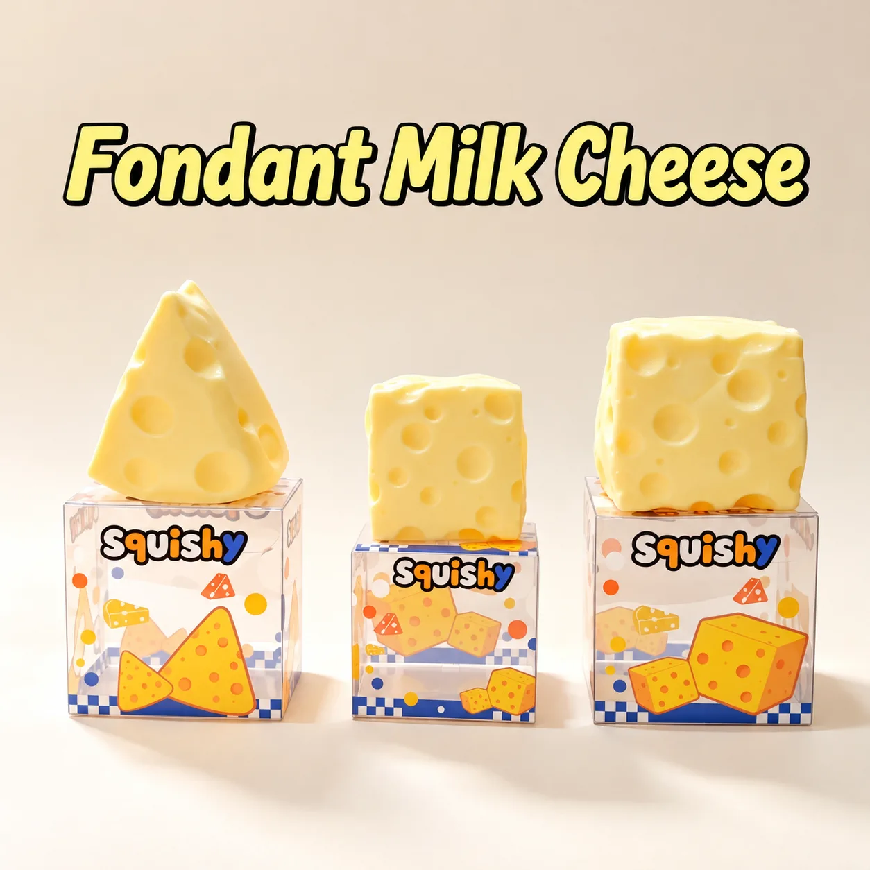 Moldable Milk Cheese Squishy Toy Jelly Cube Stress Relief Toy Wholesale Squishy Toy 6