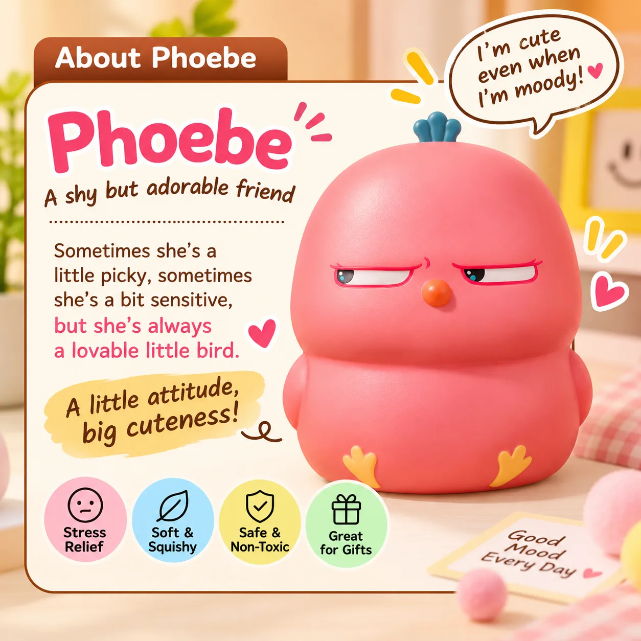 Cute Chick Squishy Toy Slow Rising Stress Relief PU Foam Desk Decor Wholesale Squishy Toy 3