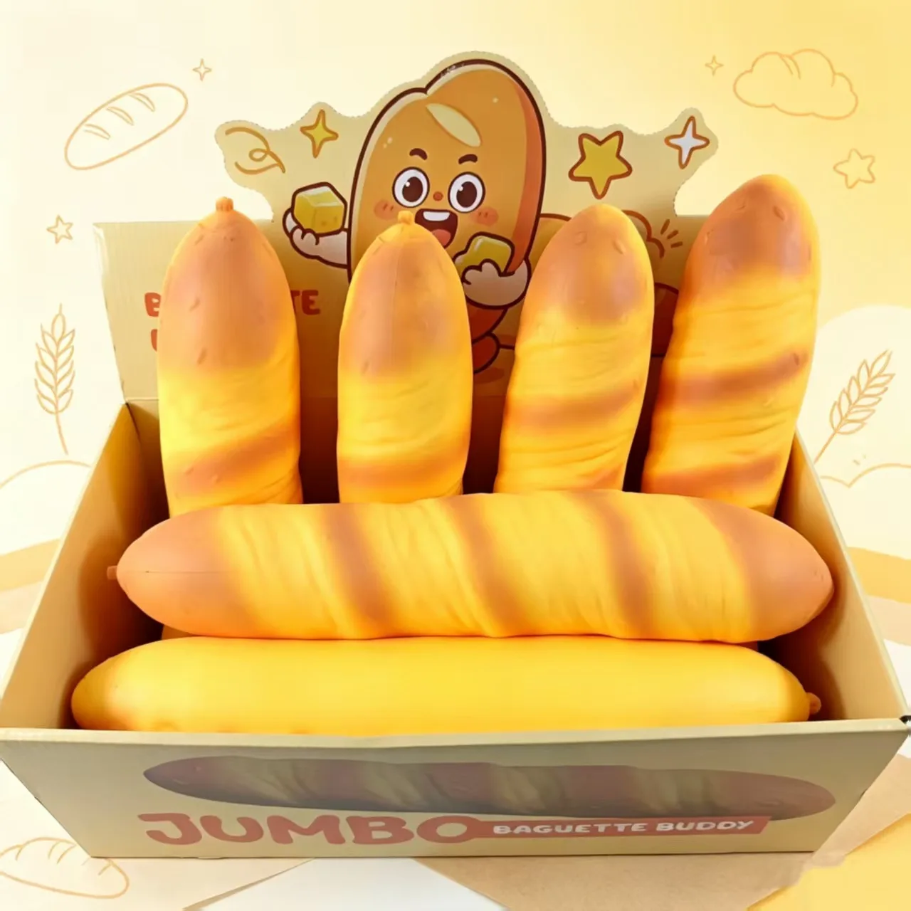 Jumbo 38cm Realistic French Baguette Squishy Toy Slow Rising TPR Stress Relief Toy Wholesale Jumbo 38cm Realistic French Baguette Squishy Toy Slow Rising TPR Stress Relief Toy Wholesale Squishy Toy