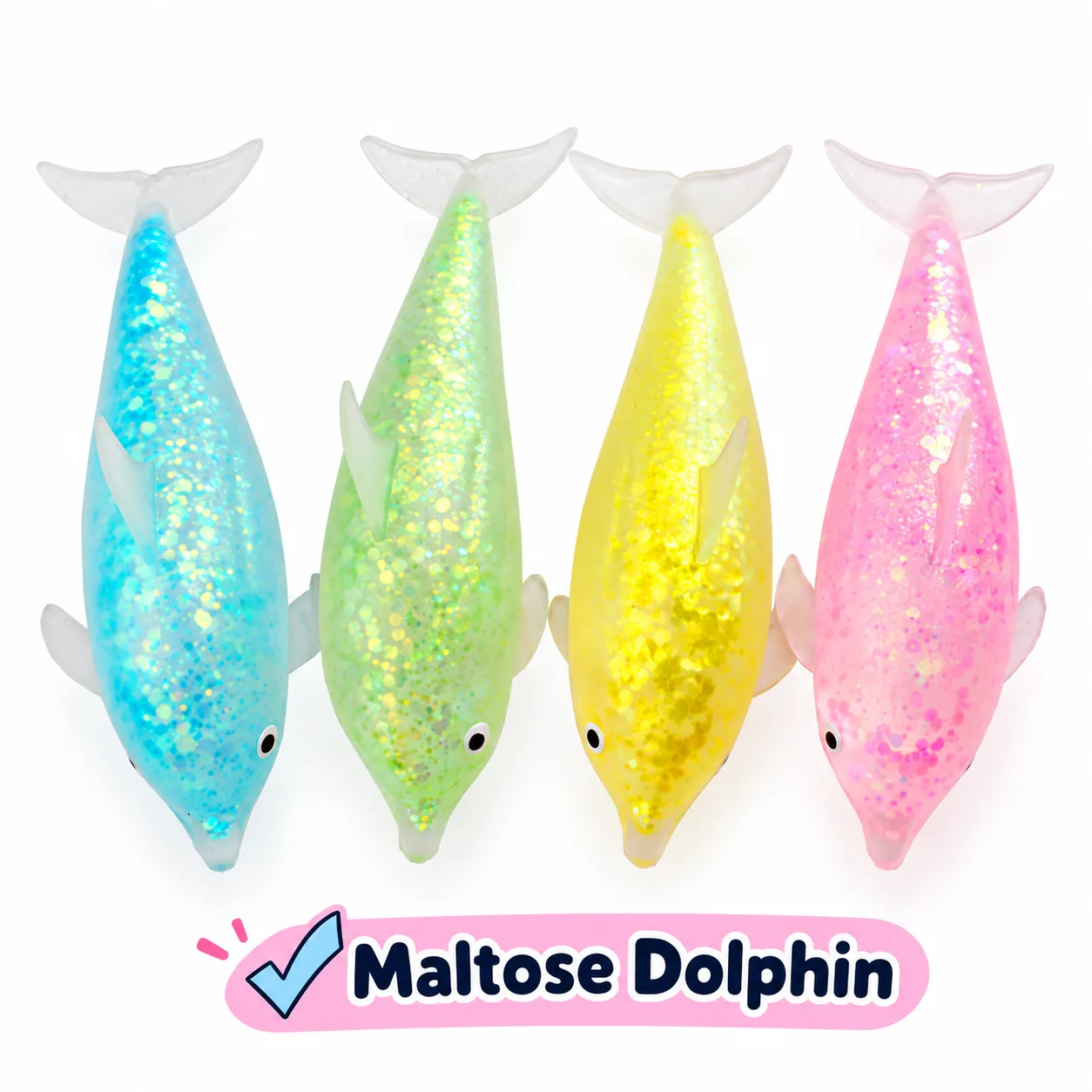 Maltose Dolphin Squishy Toy Glitter-Filled Stress Relief Toy Wholesale Squishy Toy 2