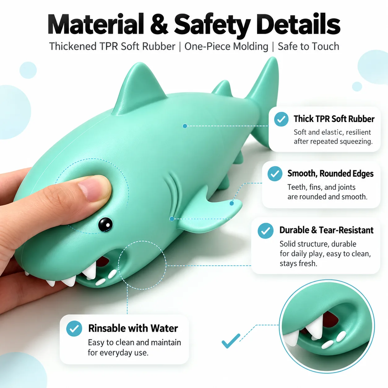 Jumbo Shark Squishy Toy TPR Slow Rising Stress Relief Toy Wholesale Squishy Toy 4