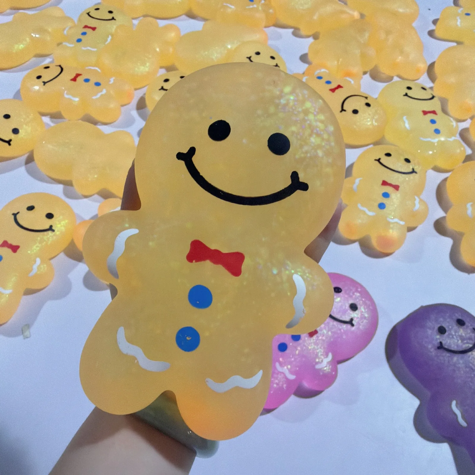 Jumbo Christmas Glitter Gingerbread Man Squishy Toy Wholesale Squishy Toy 6