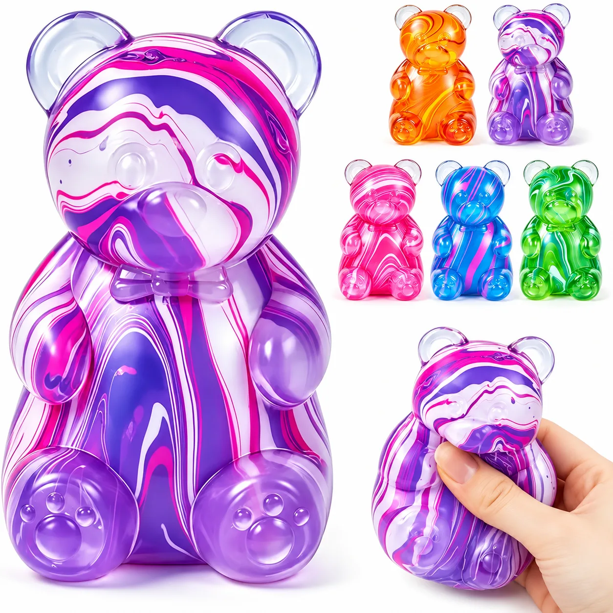 Marbled Bear Squishy Toy Soft Slow-Rising Stress Relief Toy Wholesale Marbled Bear Squishy Toy Soft Slow-Rising Stress Relief Toy Wholesale Squishy Toy