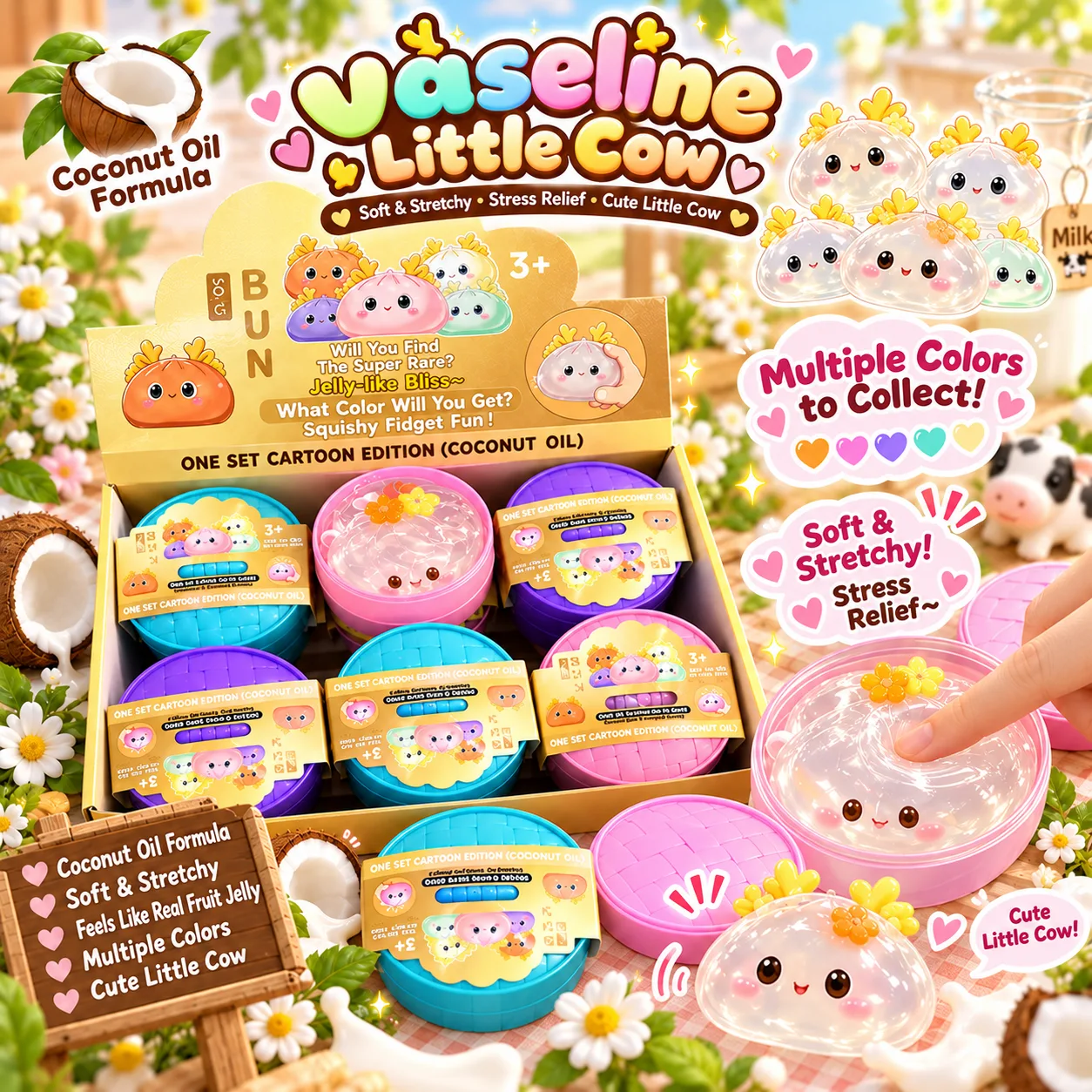Vaseline Bun Squishy Toy Soft Slow-Rebound Stress Relief Squishy Wholesale Squishy Toy 3