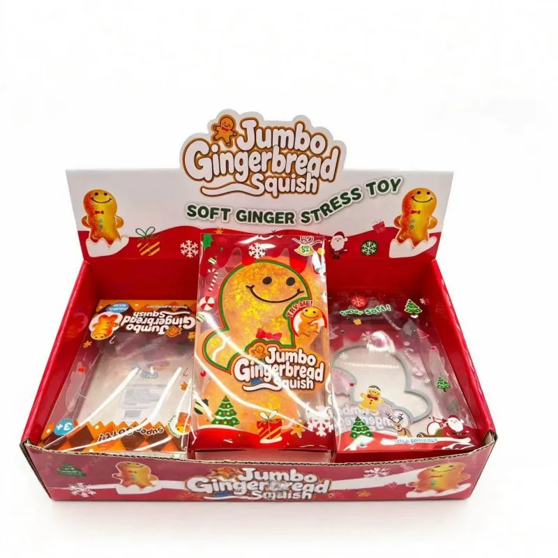 Jumbo Christmas Glitter Gingerbread Man Squishy Toy Wholesale Squishy Toy 7