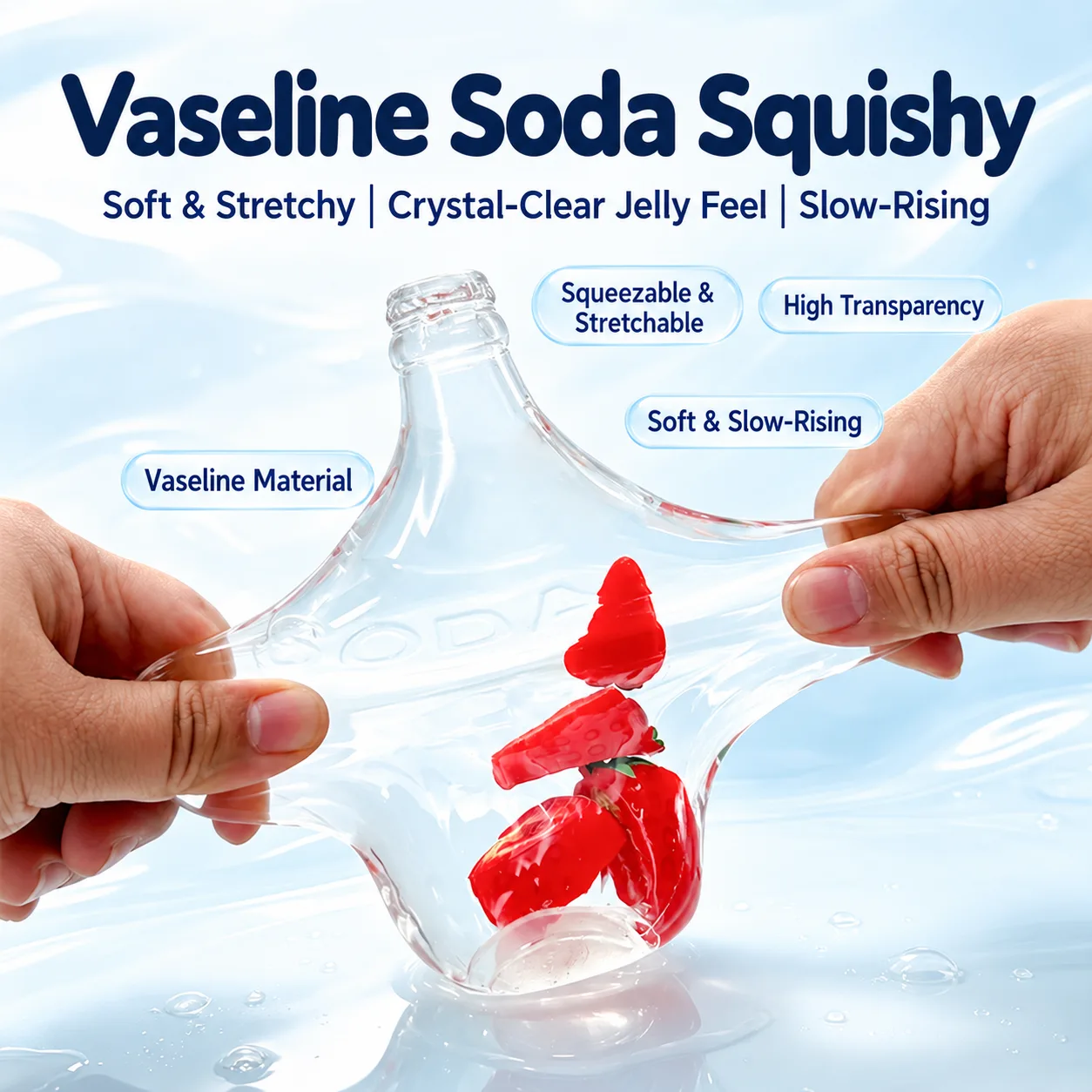 Transparent Soda Bottle Fruit Squishy Toy Soft TPR Stress Relief Toy Wholesale Squishy Toy 2