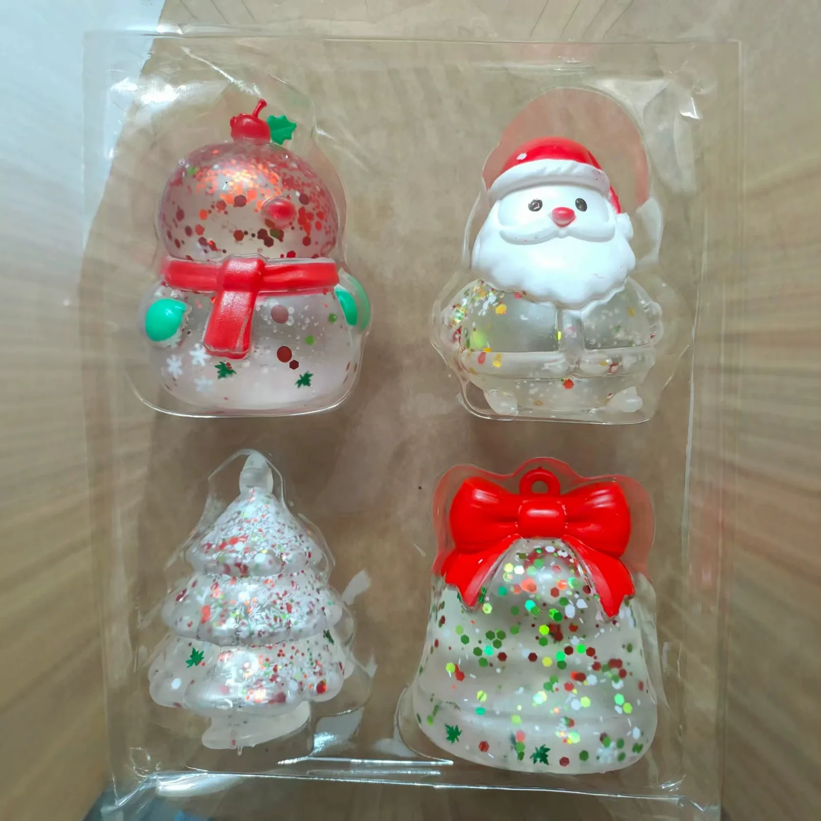 Christmas Slow-Rising Squishy Toy Set with Santa, Snowman, Tree and Bell Wholesale Squishy Toy 5
