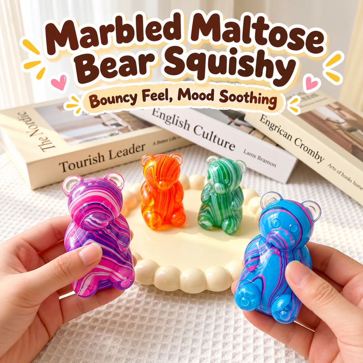Marbled Bear Squishy Toy Soft Slow-Rising Stress Relief Toy Wholesale Squishy Toy 9