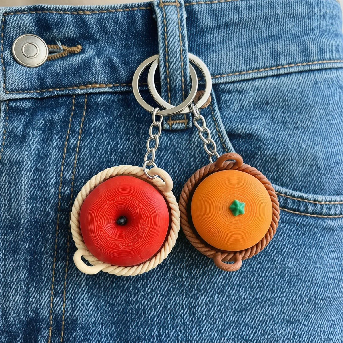 3D Printed Fruit & Veggie Clicker Keychain Squishy Toy Wholesale Squishy Toy 8