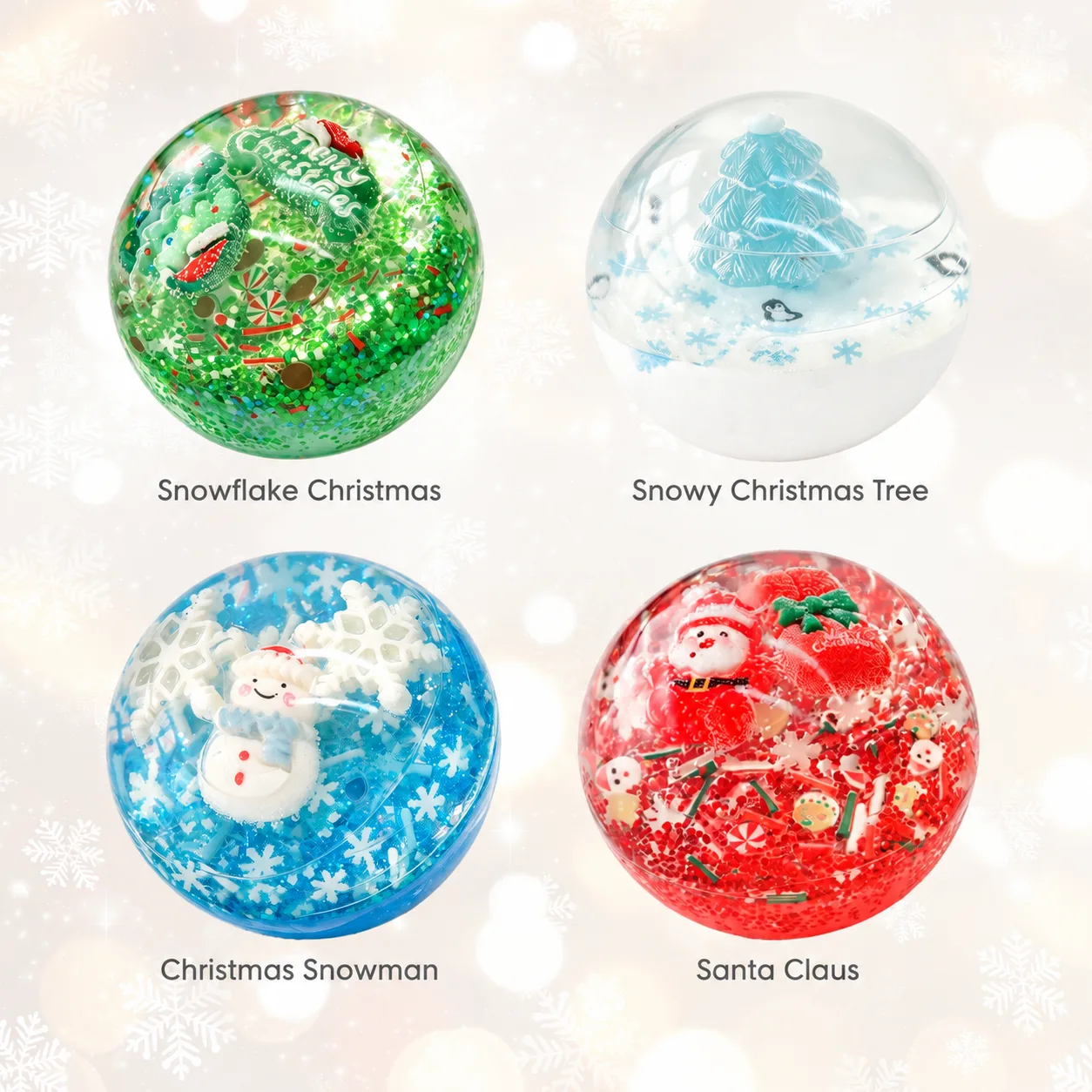 Christmas Squishy Stress Ball Toy Slow Rising Holiday Fidget Wholesale Squishy Toy 2