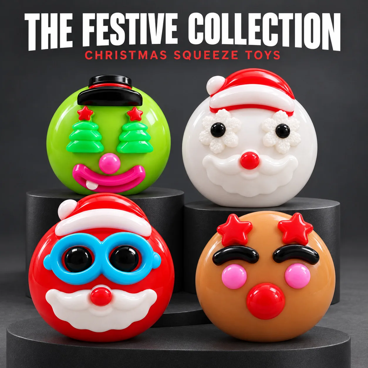 Christmas Squishy Stress Relief Toy Slow Rising DIY Cartoon Face Wholesale Wholesale Squishy Toy 2