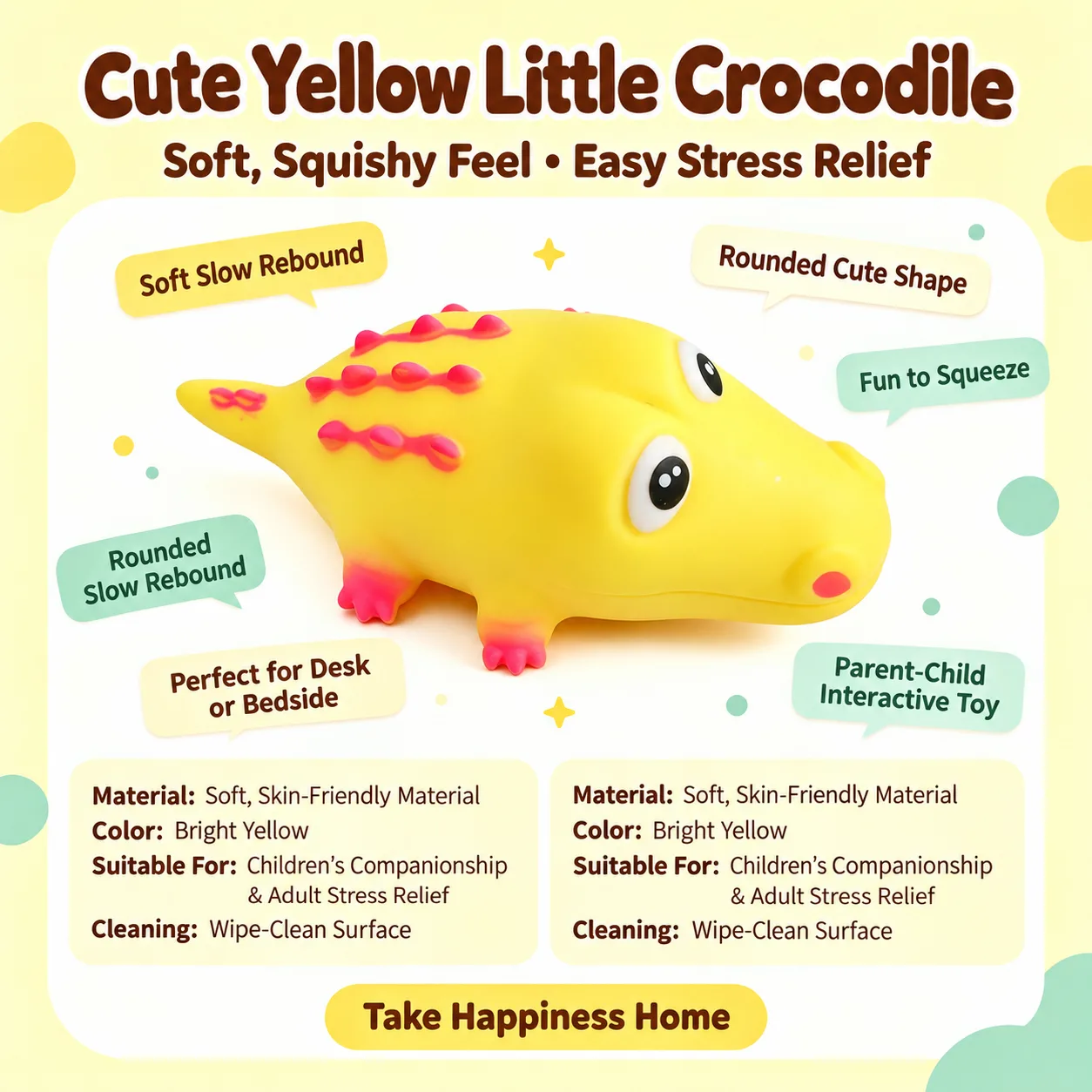 Jumbo Crocodile Squishy Toy TPR Slow Rebound Stress Relief Toy Wholesale Squishy Toy 5