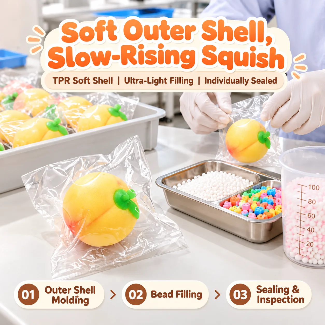 Peach Squishy Toy Soft Slow-Rising Stress Relief Squeeze Toy Wholesale Squishy Toy 2