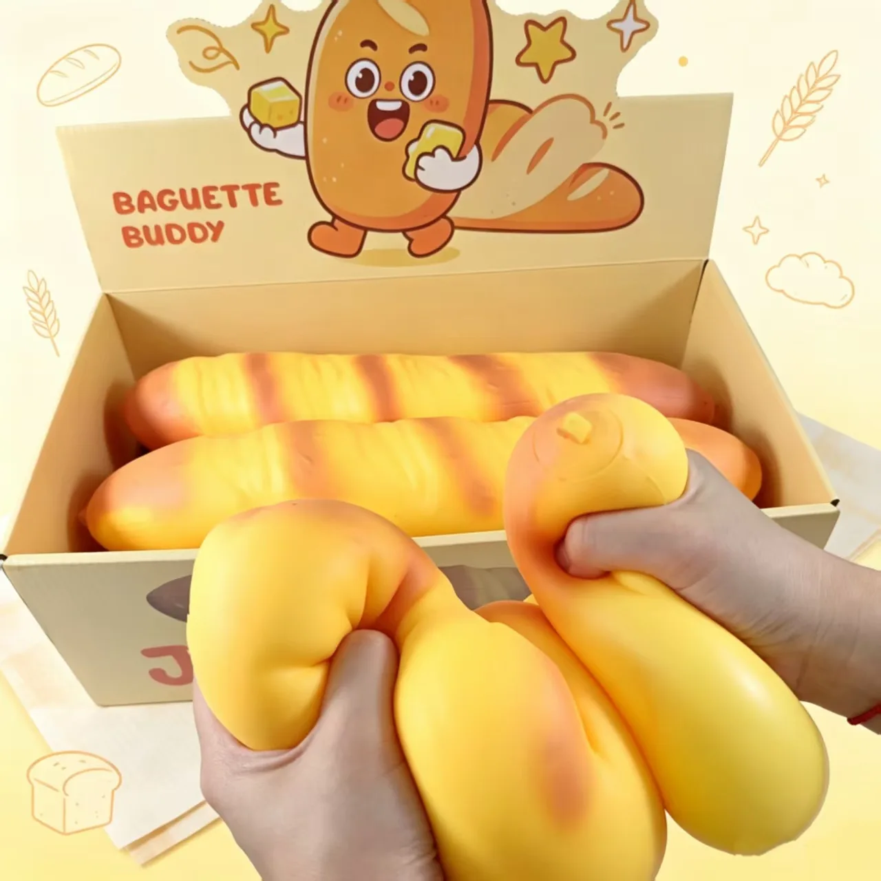 Jumbo 38cm Realistic French Baguette Squishy Toy Slow Rising TPR Stress Relief Toy Wholesale Squishy Toy 3
