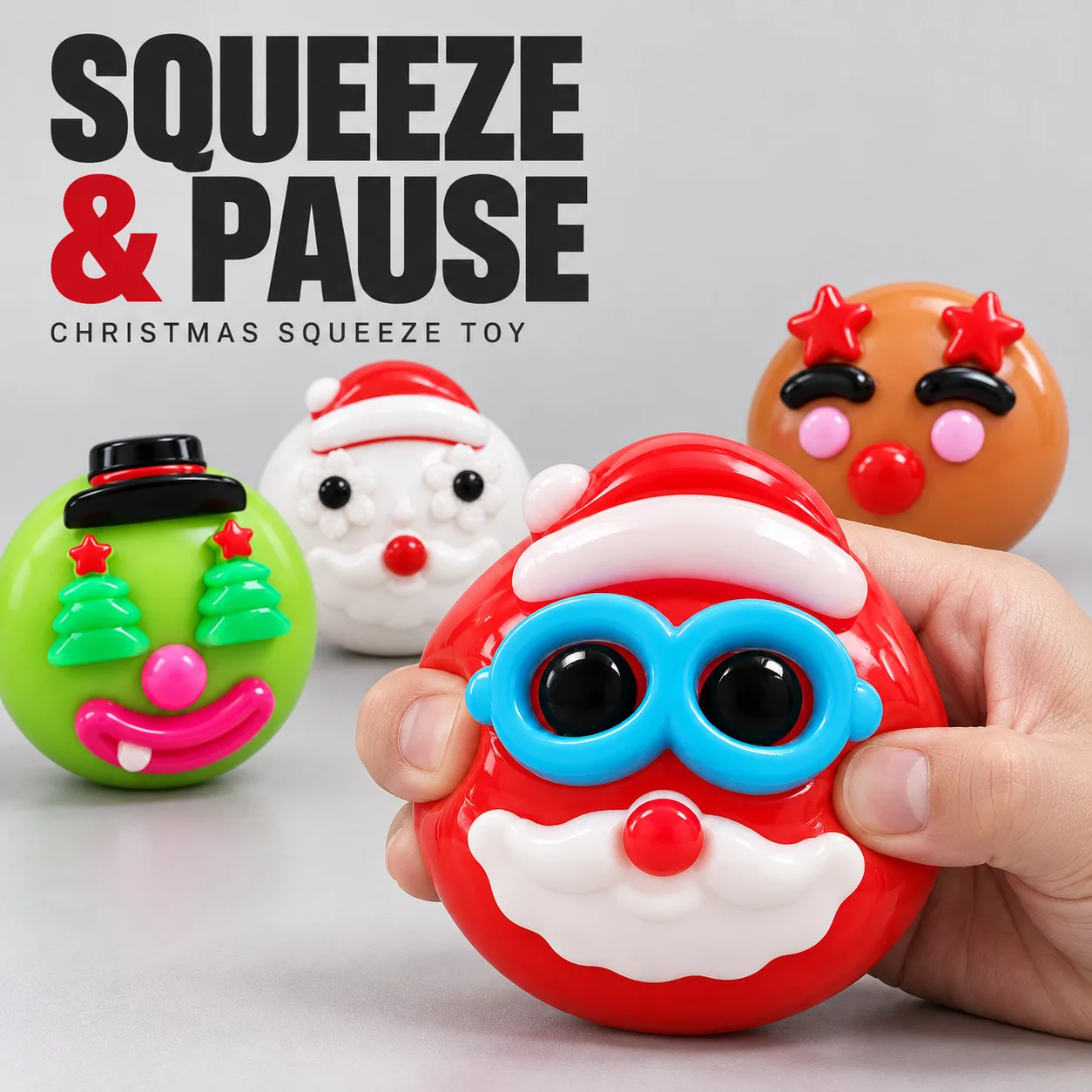Christmas Squishy Stress Relief Toy Slow Rising DIY Cartoon Face Wholesale Wholesale Squishy Toy 4