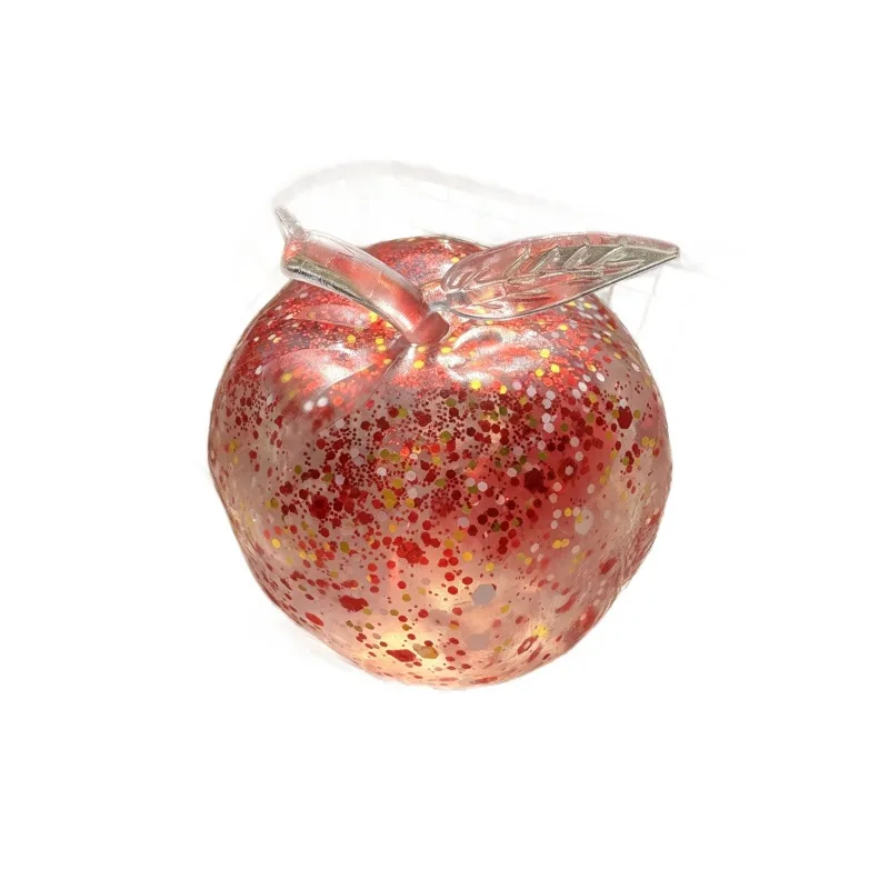 Glitter Apple Squishy Toy Soft TPR Stress Relief Fruit Squishy Wholesale Squishy Toy 2