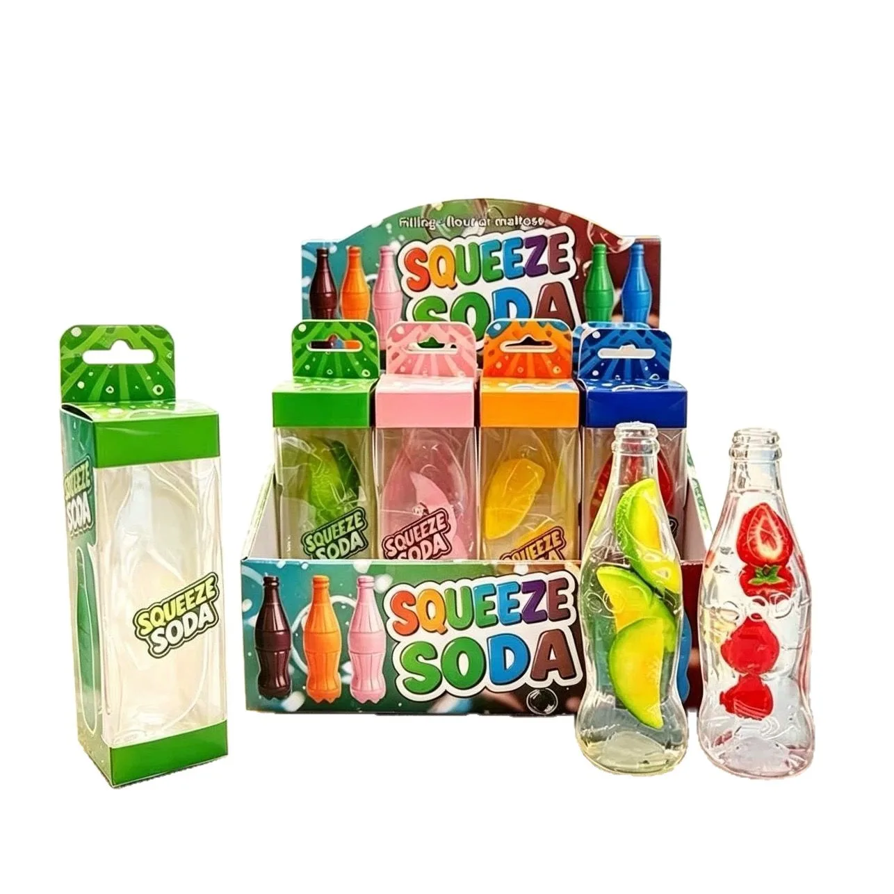 Transparent Soda Bottle Fruit Squishy Toy Soft TPR Stress Relief Toy Wholesale Squishy Toy 5