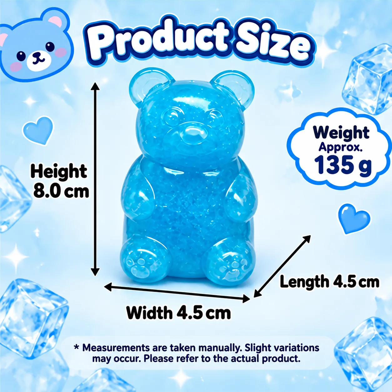 Crunchy Ice Slush Bear Squishy Toy DIY Moldable Stress Relief Toy Wholesale Squishy Toy 3