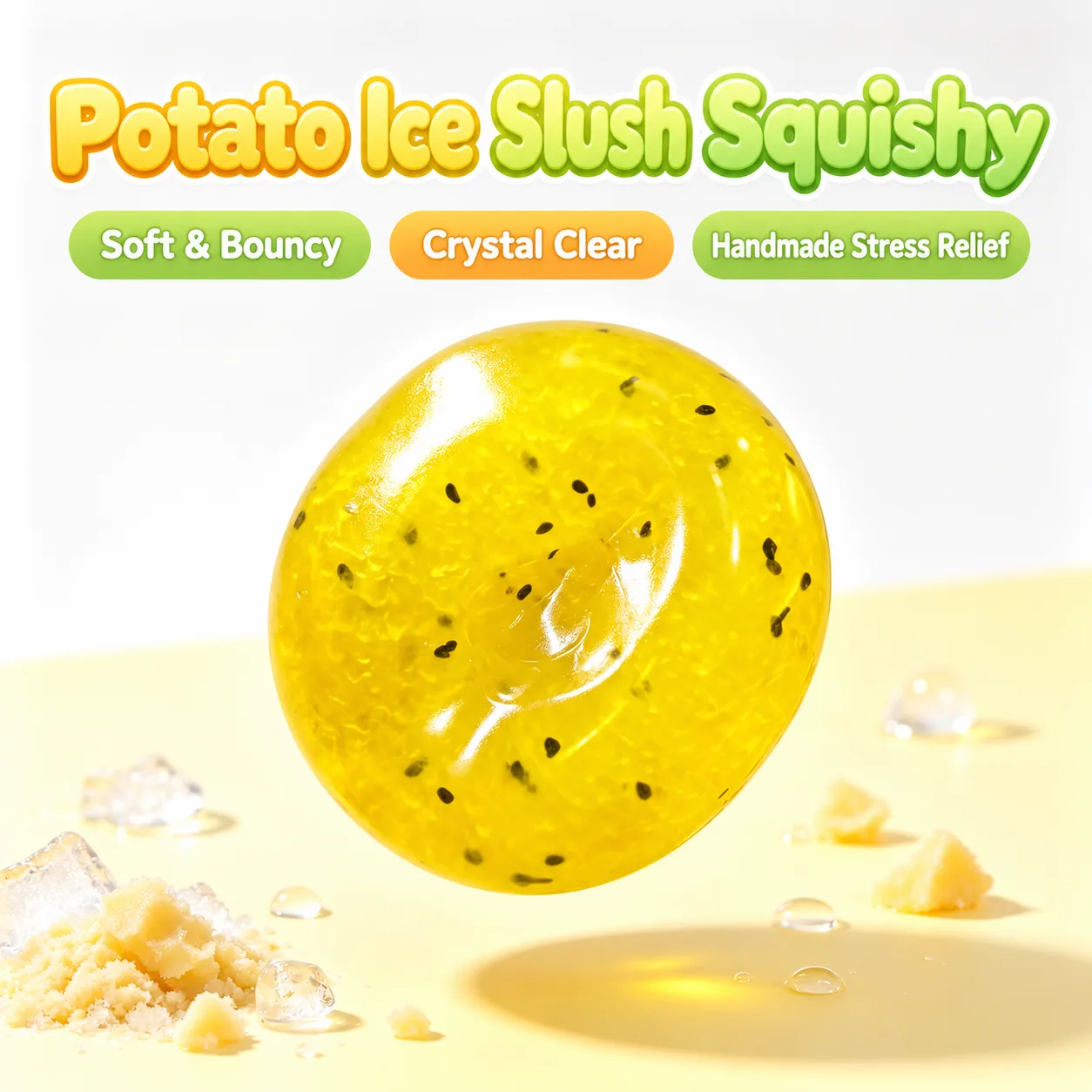 Fruit Ice Slush Squishy Balls Soft TPR Stress Relief Toys Wholesale Squishy Toy 8