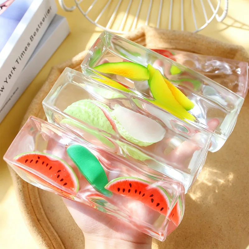 Vaseline-Filled Fruit Squishy Toy Transparent Gel Stress Relief Squeeze Toy Wholesale Squishy Toy 8