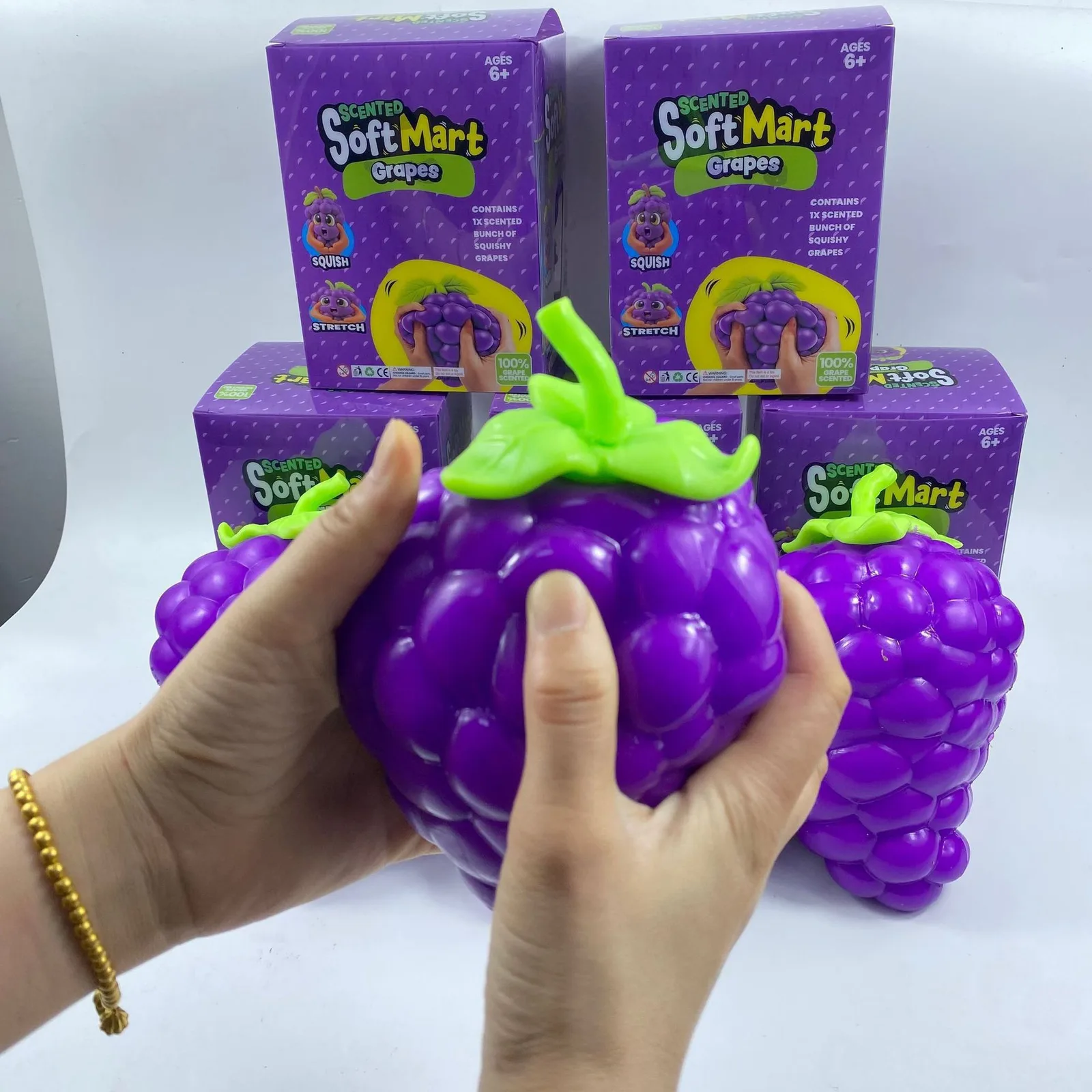 Oversized Purple Grape Squishy Toy TPR Stress Relief Squeeze Toy Wholesale Squishy Toy 4