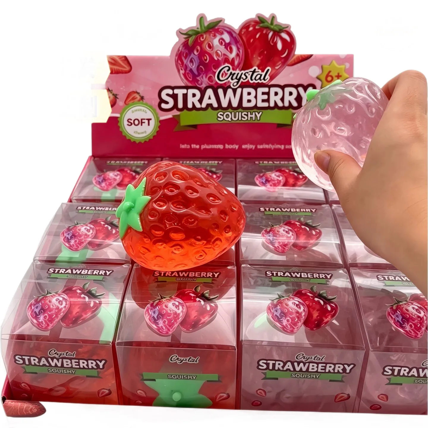 Vaseline Strawberry Squishy Toy Slow Rising TPR Stress Relief Toy Wholesale Squishy Toy 5