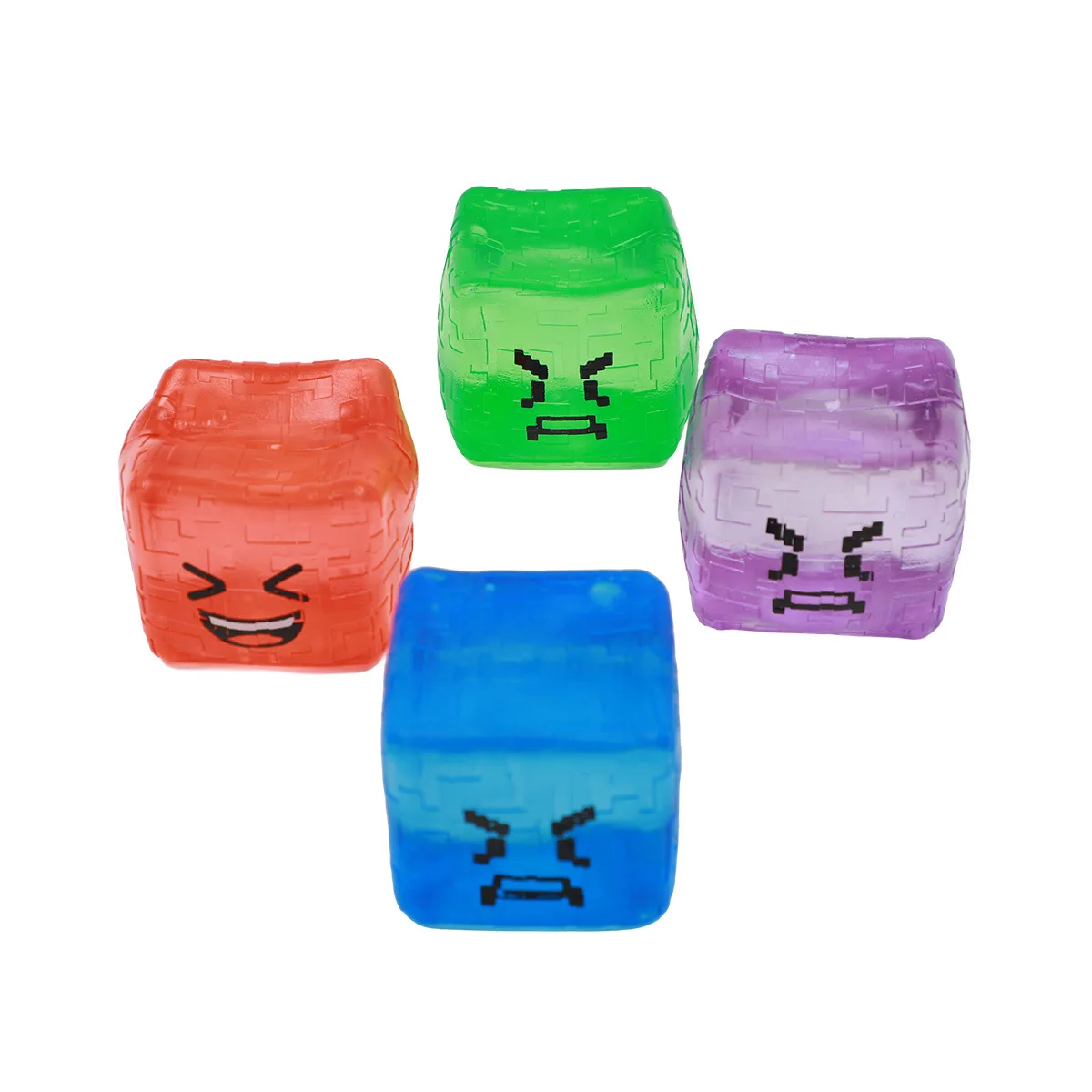 Pixel Block Squishy Toy Translucent TPR Stress Relief Cube Wholesale Pixel Block Squishy Toy Translucent TPR Stress Relief Cube Wholesale Squishy Toy