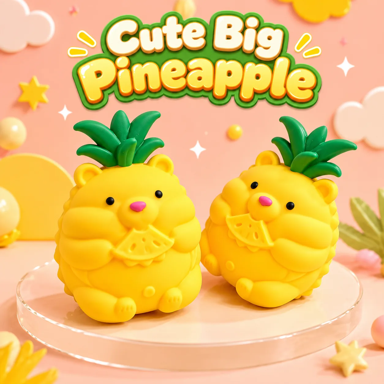 Pineapple Bear Squishy Toy Soft TPR Stress Relief Fidget Toy Wholesale Squishy Toy 2