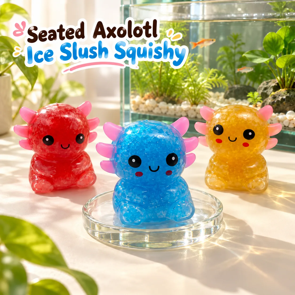 Seated Axolotl Ice Slush Squishy Toy Moldable Stress Relief Fidget Toy Wholesale Seated Axolotl Ice Slush Squishy Toy Moldable Stress Relief Fidget Toy Wholesale Squishy Toy