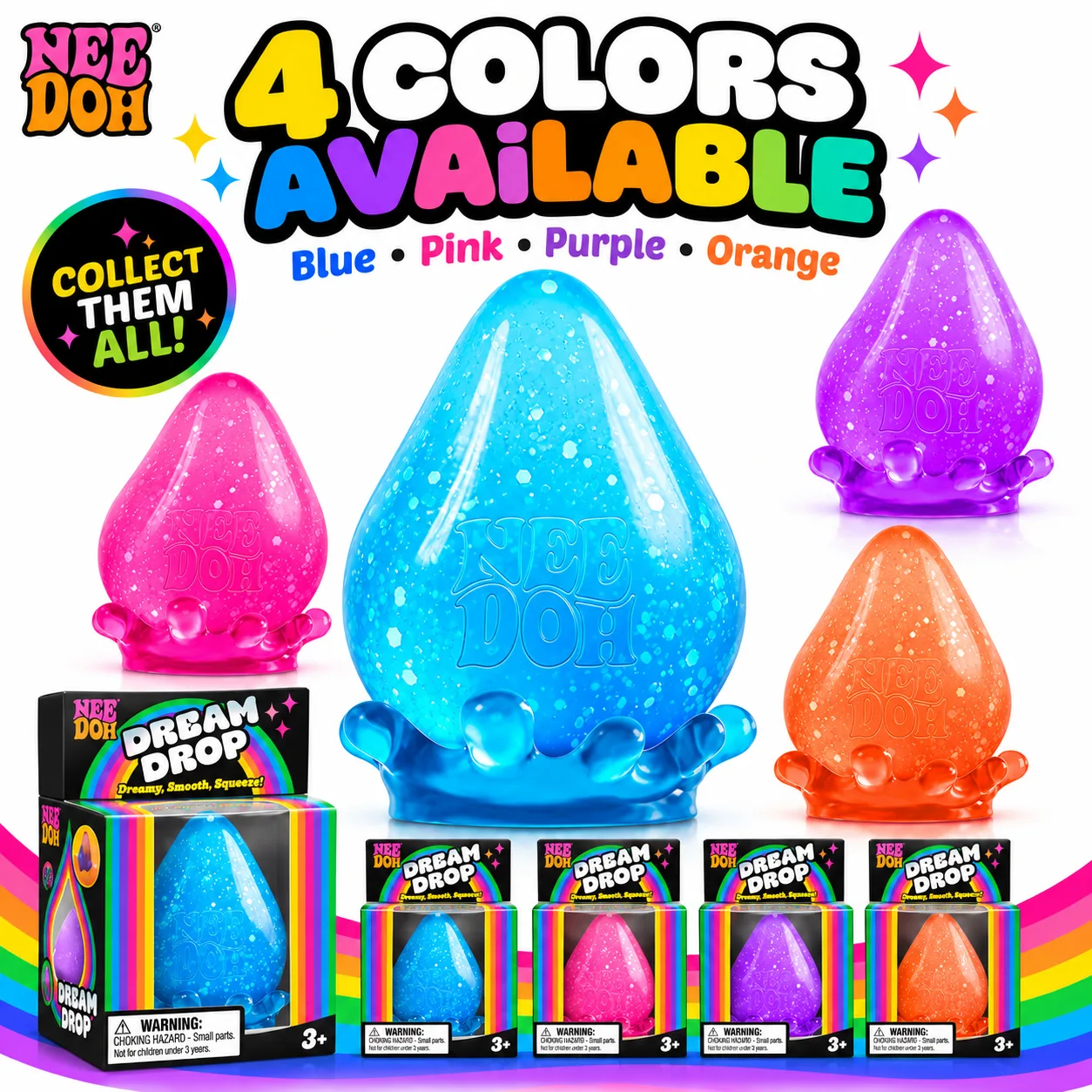 Dream Drop Teardrop Squishy Toy Glitter Sensory Stress Relief Toy Wholesale Squishy Toy 2