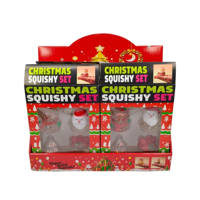 Christmas Slow-Rising Squishy Toy Set with Santa, Snowman, Tree and Bell Wholesale Squishy Toy 6