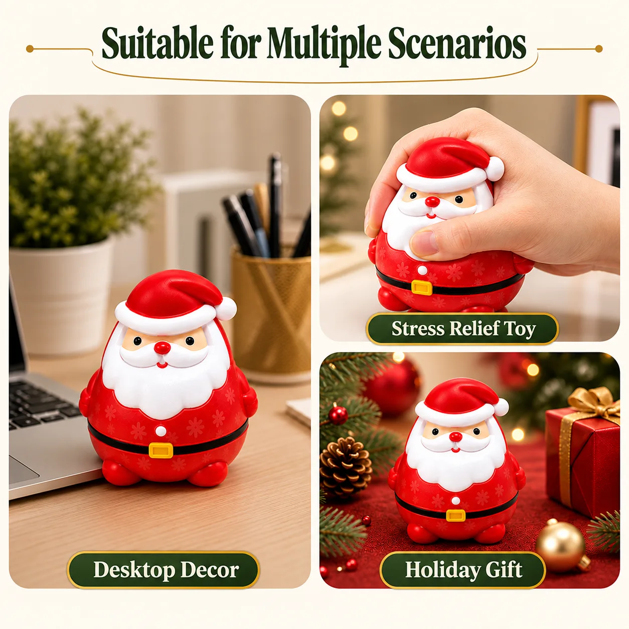 Christmas Santa Claus Squishy Toy Slow Rising Stress Relief Gift Box Set Wholesale Squishy Toy 7