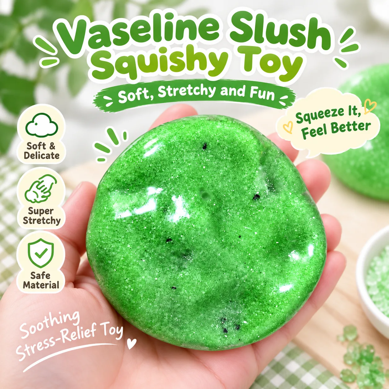 Vaseline Watermelon Slush Squishy Toy TPR Soft Stress Relief Fidget Toy Wholesale Squishy Toy 2