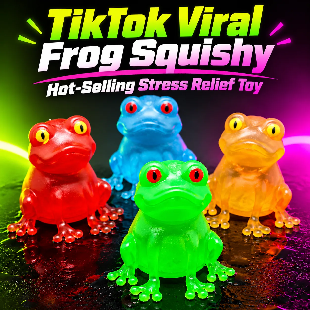 Frog Vaseline Squishy Toy Coconut Oil Filled Stress Relief Squeeze Toy