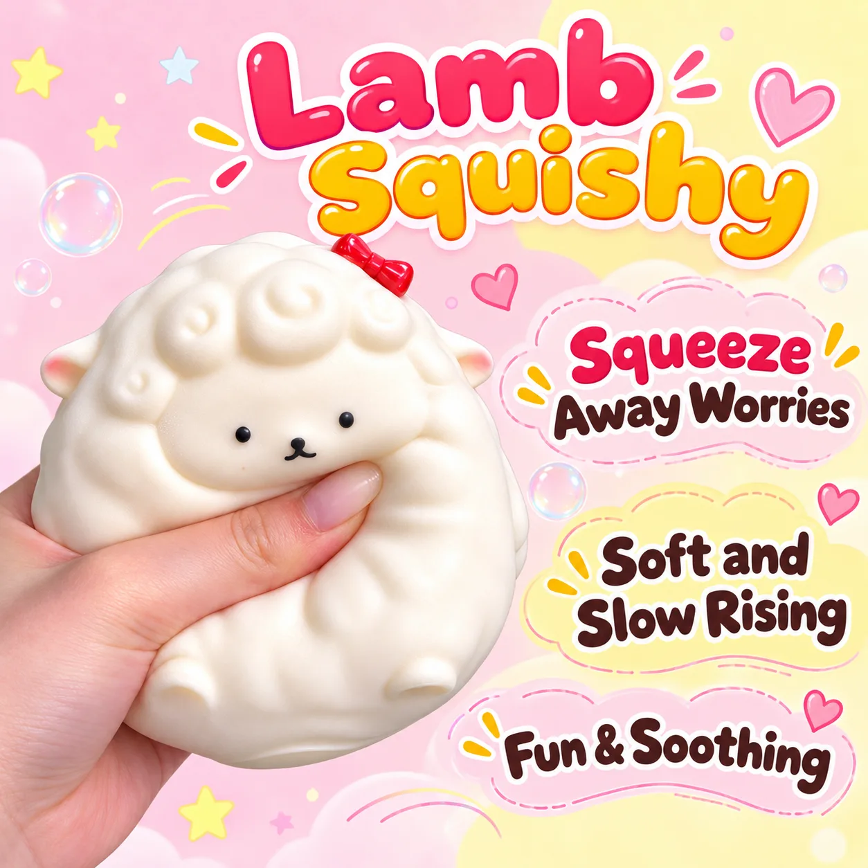 TPR Sheep Squishy Toy Soft Stress Relief Lamb Squishy Wholesale Squishy Toy 4