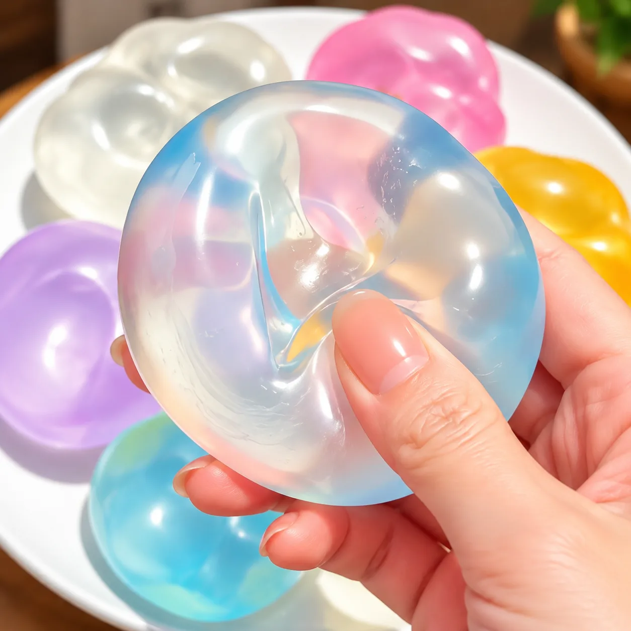 Coconut Oil Theme Slow-Rising Translucent TPR Squishy Stress Balls Wholesale Squishy Toy 2