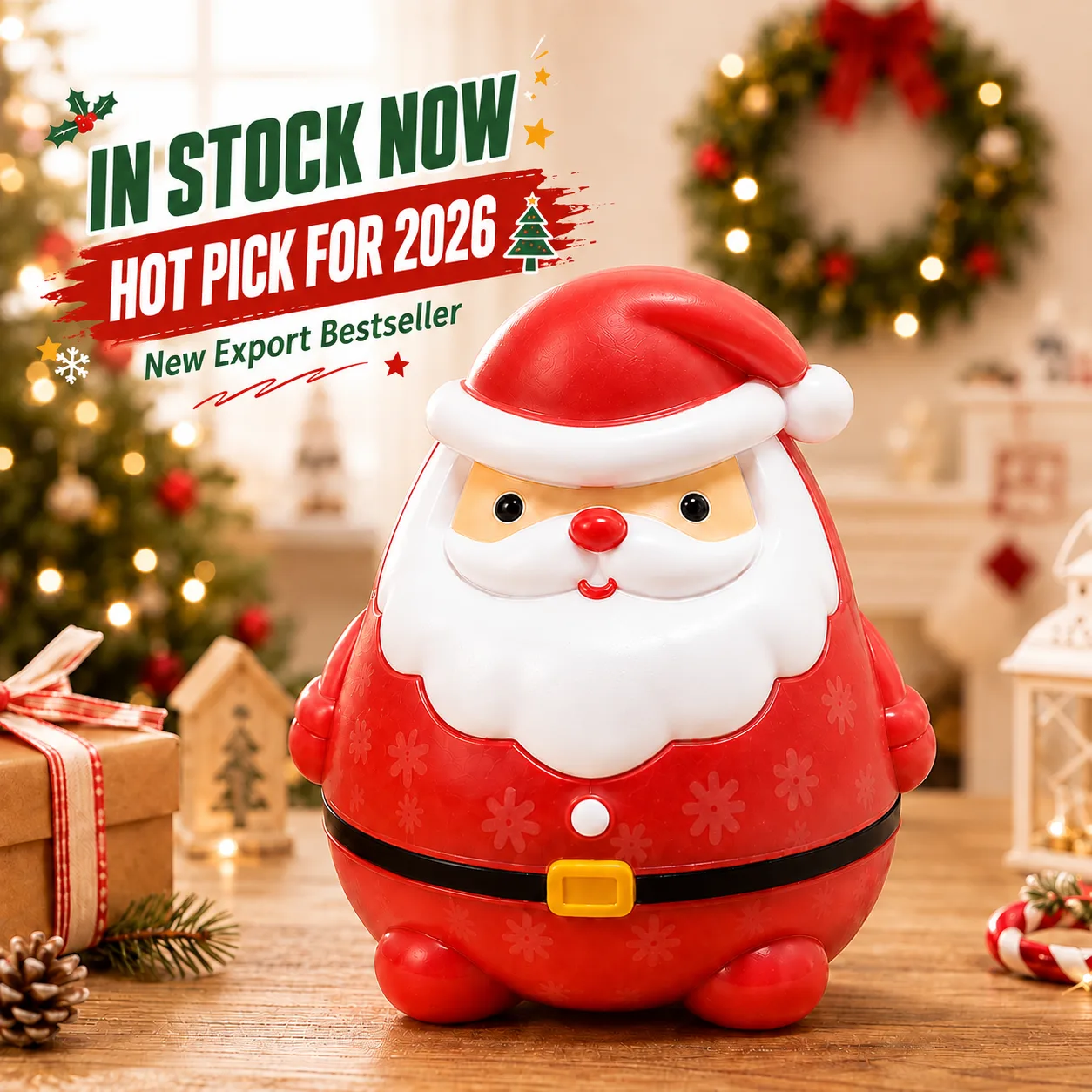 Christmas Santa Claus Squishy Toy Slow Rising Stress Relief Gift Box Set