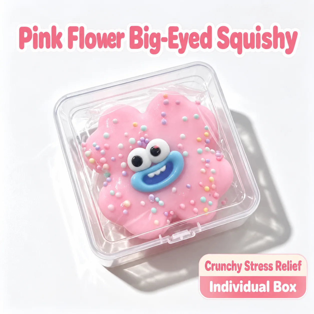 Crunchy Flower Big-Eyed Squishy Toy Soft Stress Relief Fidget Ball Wholesale Squishy Toy 2