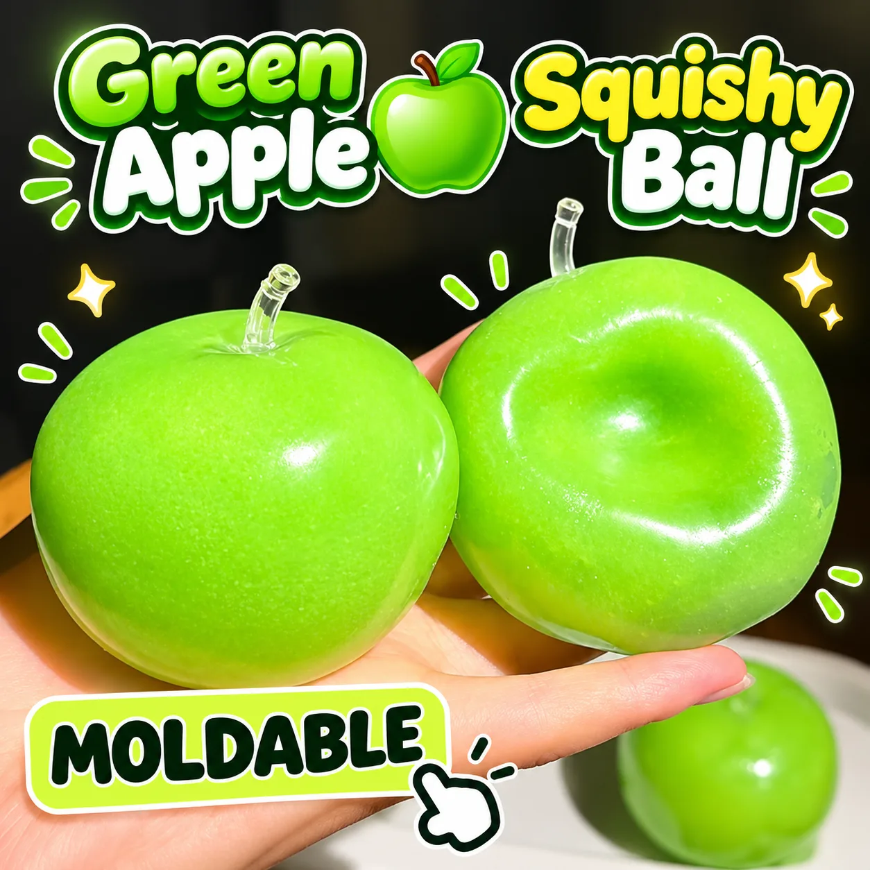 Apple Squishy Toy Soft TPR Moldable Stress Relief Squeeze Ball Wholesale Squishy Toy 2