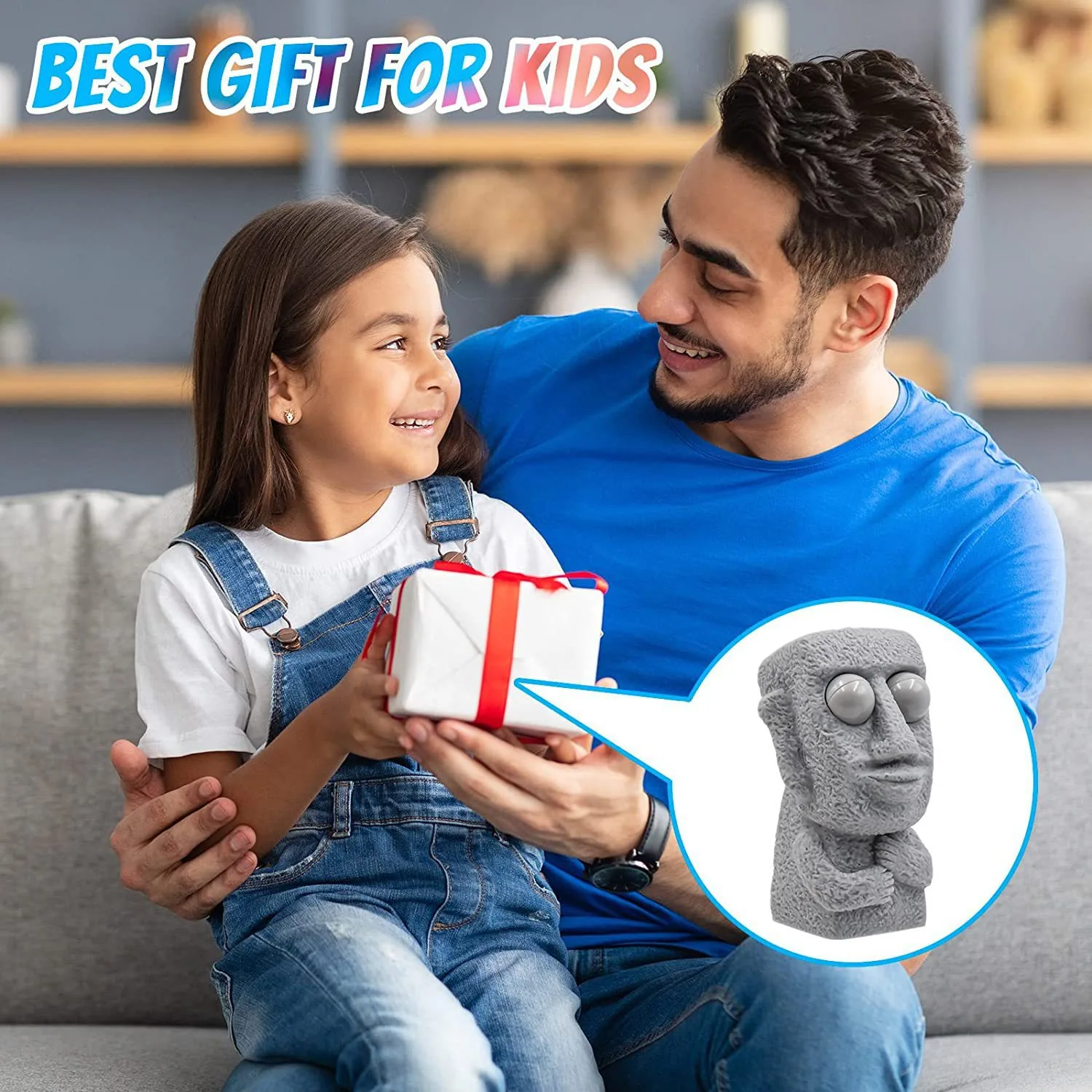 Pop-Eyed Stone Man Squishy Toy TPR Stress Relief Fidget Toy Wholesale Squishy Toy 8