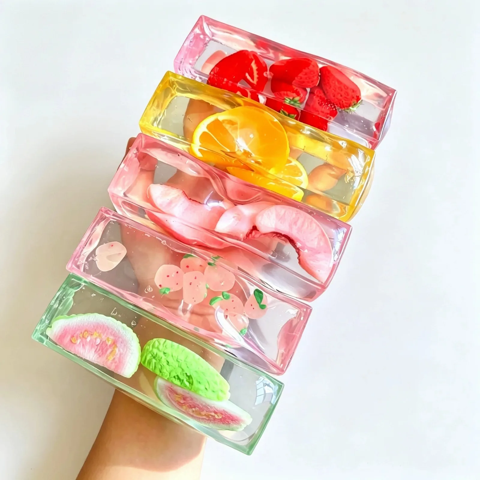 Vaseline-Filled Fruit Squishy Toy Transparent Gel Stress Relief Squeeze Toy Wholesale Squishy Toy 9