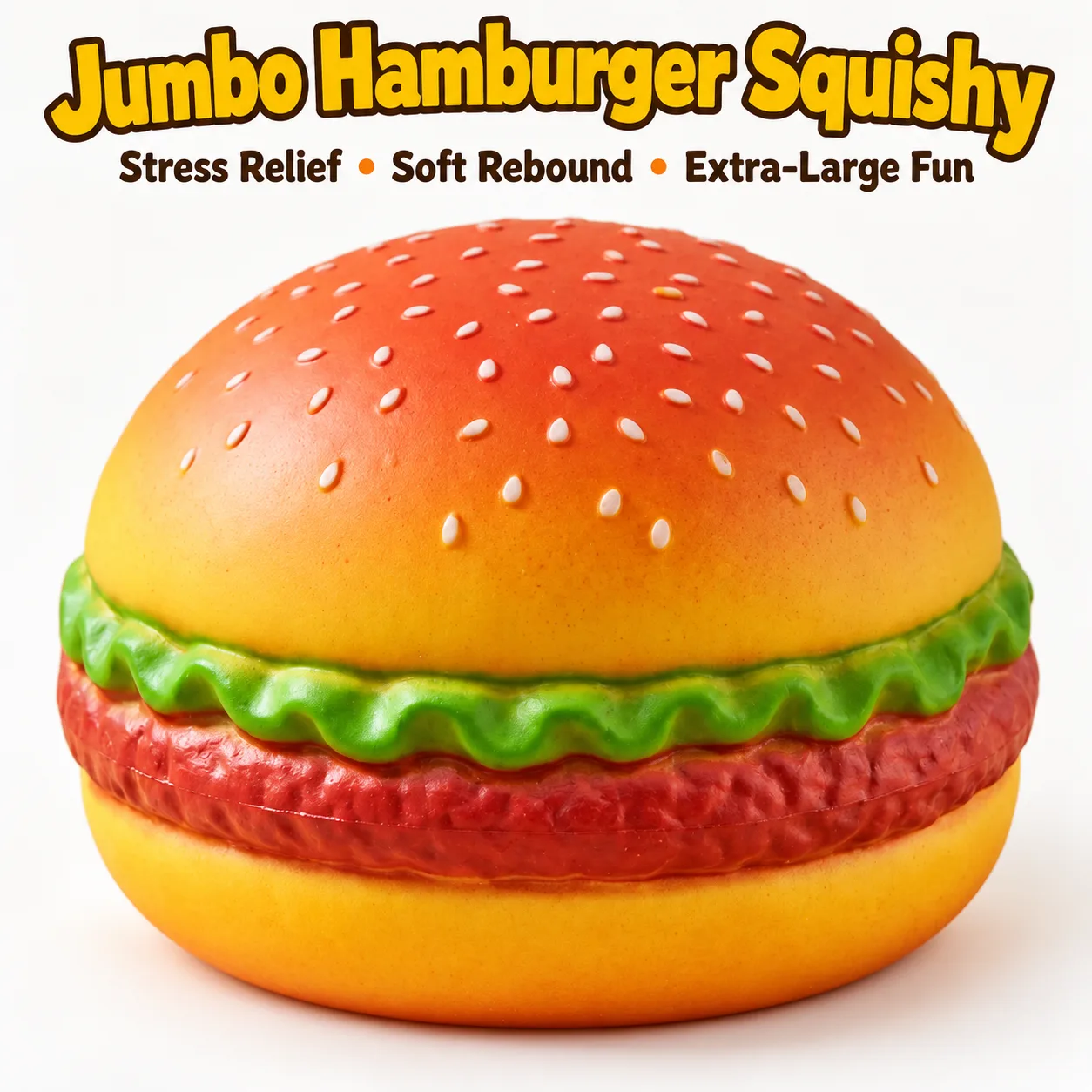 Jumbo Hamburger Squishy Toy Slow Rebound Stress Relief Toy