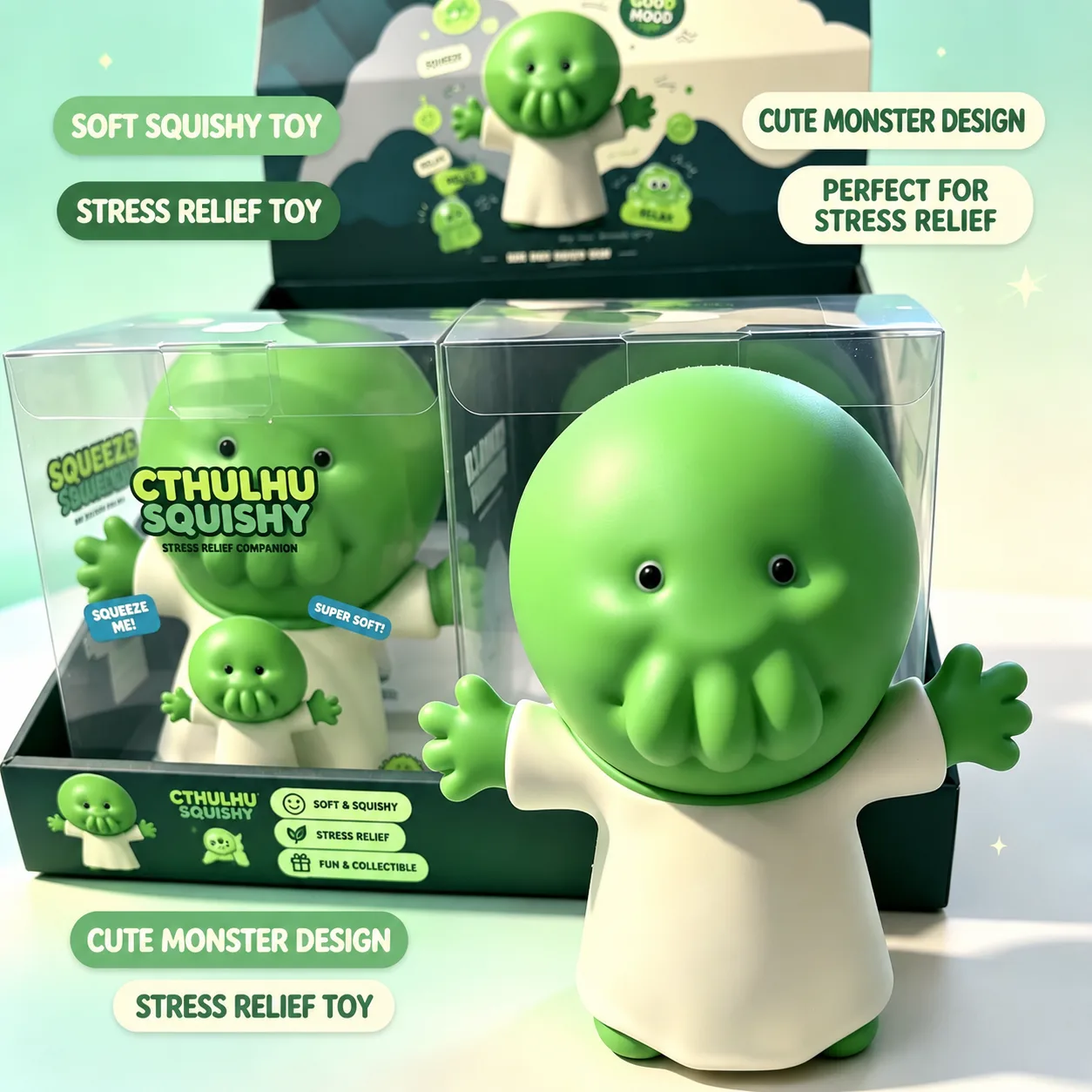 Slow Rising Large Cthulhu Squishy Toy TPR Stress Relief Toy