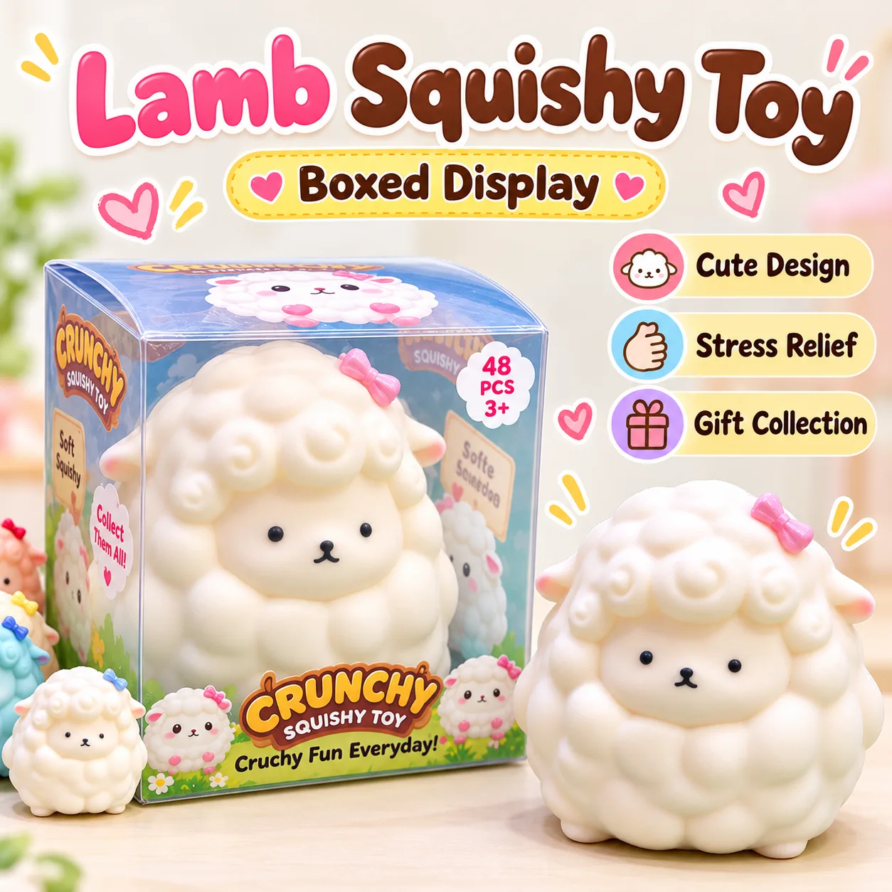 TPR Sheep Squishy Toy Soft Stress Relief Lamb Squishy Wholesale Squishy Toy 8